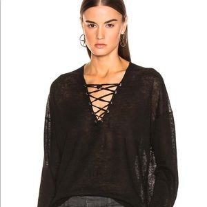 Nili Lotan Linen Cross Sweater